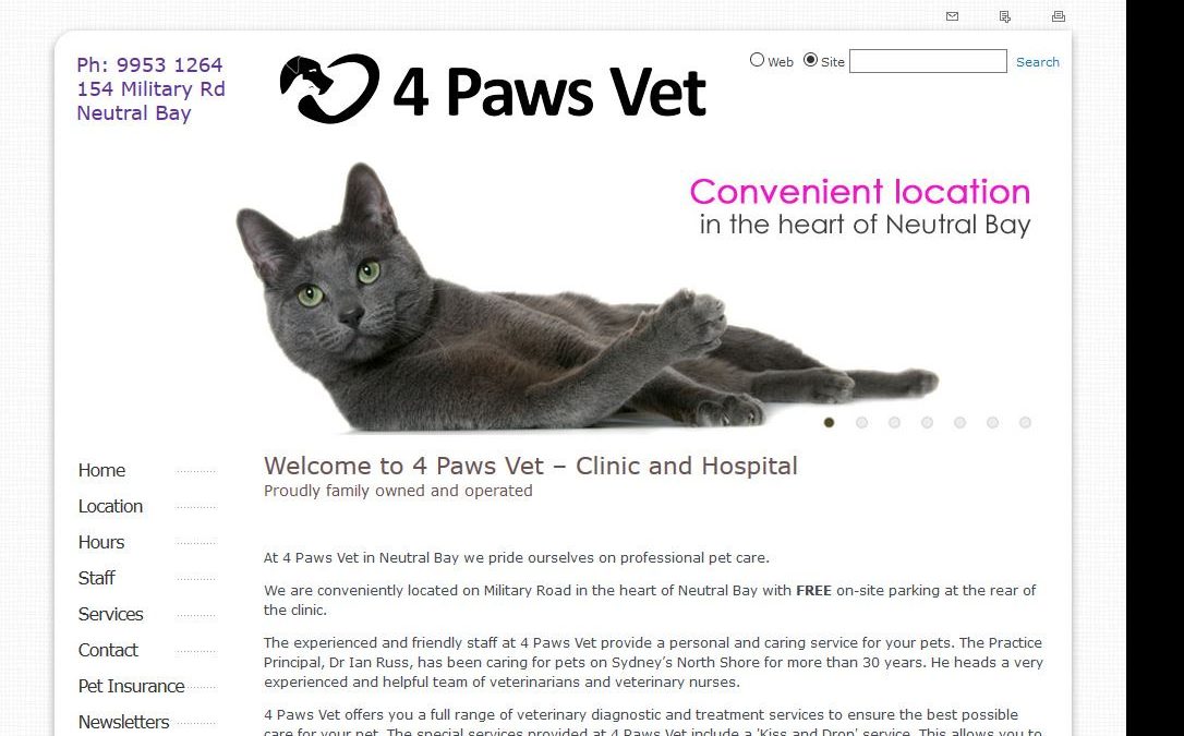 4 Paws Neutral Bay Veterinary Clinic