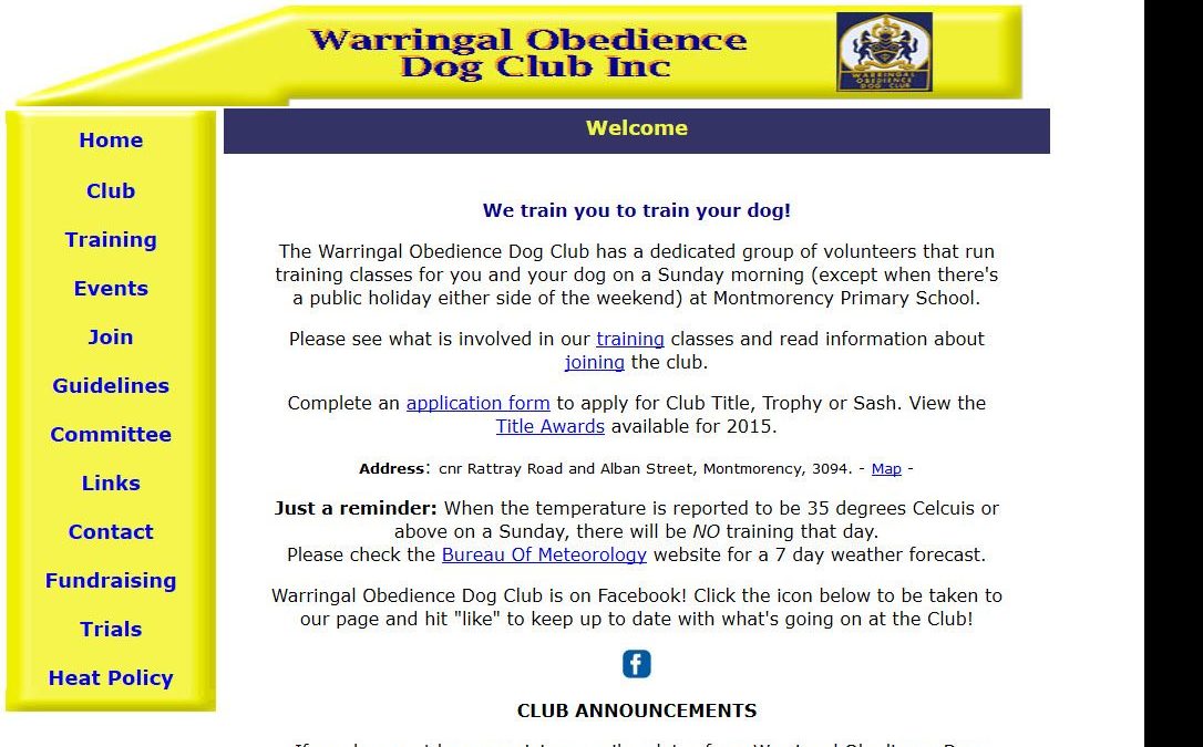 Warringal Obedience Dog Club Inc.